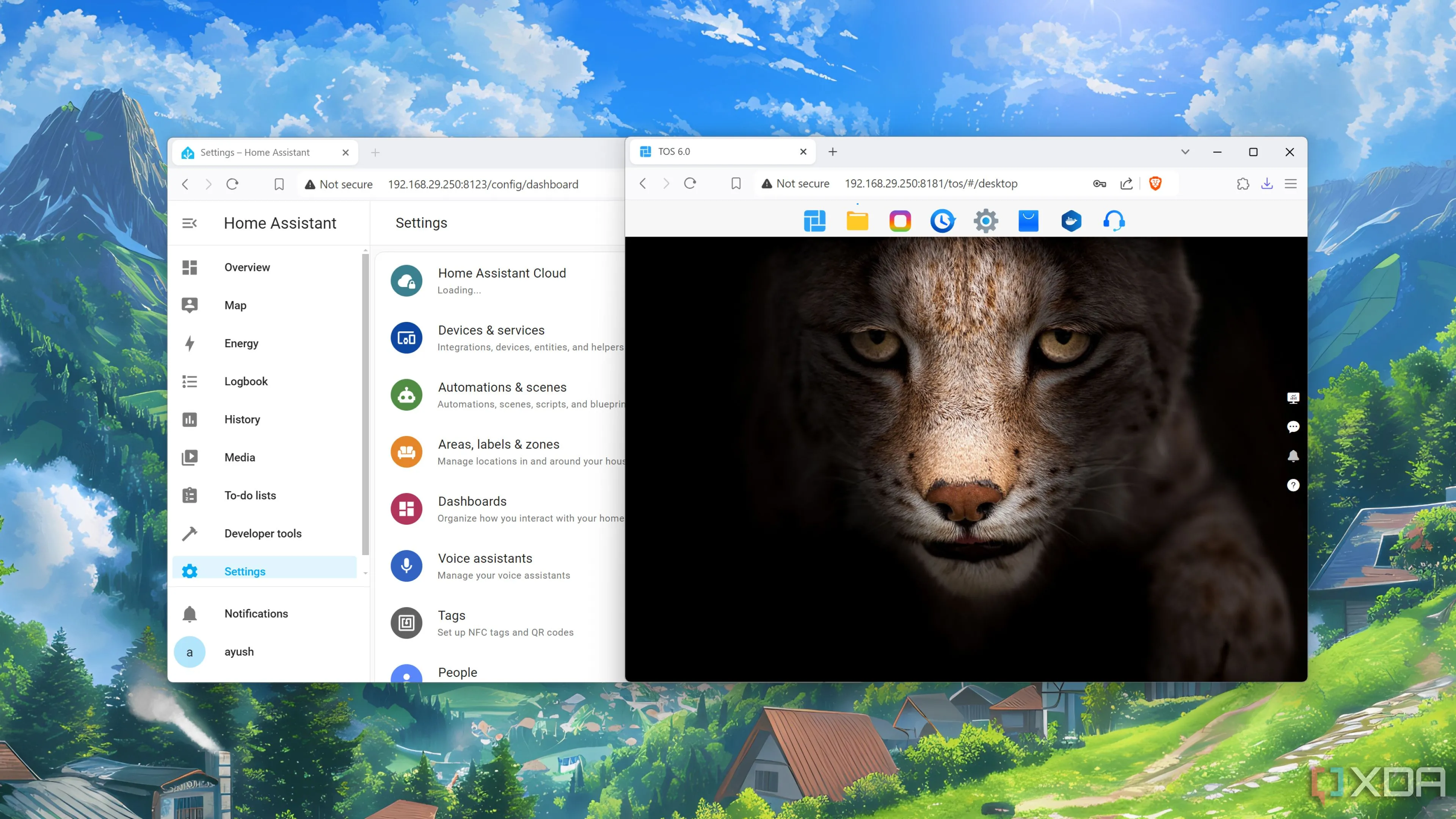 Home Assistant chạy trên thiết bị NAS TerraMaster, minh chứng cho khả năng kiểm soát cục bộ