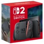 Hộp đựng Nintendo Switch 2 với hình ảnh máy console và logo