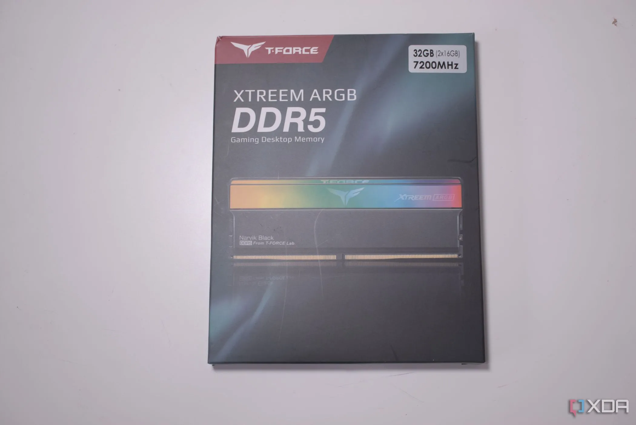 Hộp RAM DDR5 TeamGroup T-FORCE XTREE ARGB minh họa cho dung lượng RAM