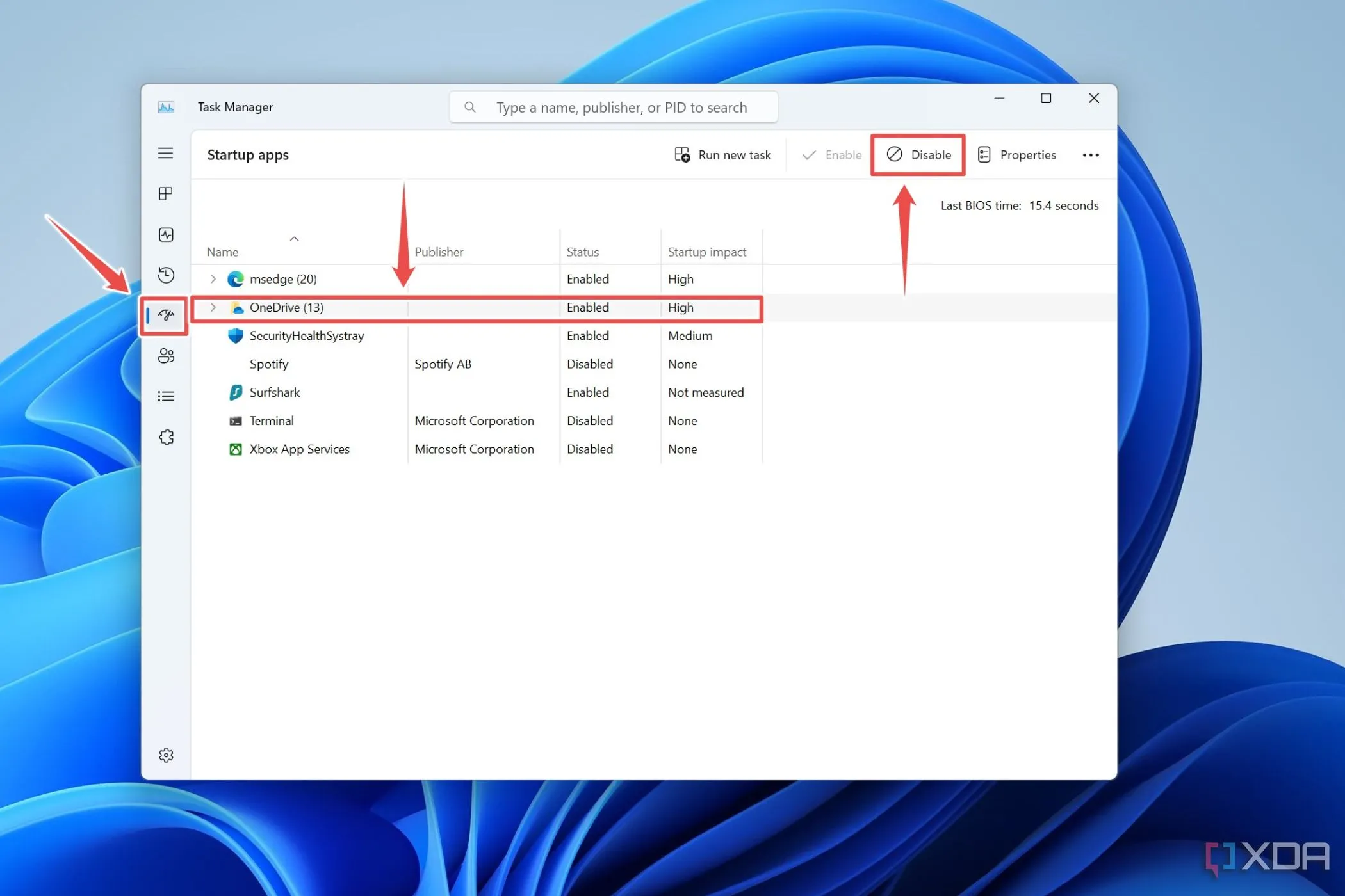 Hướng dẫn vô hiệu hóa ứng dụng khởi động bằng Task Manager trên Windows 11