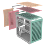 Kết xuất của Cooler Master Qube 500 với ba tùy chọn màu sắc