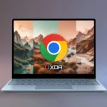 Laptop hiển thị biểu tượng Google Chrome và AI, liên quan đến tương lai trình duyệt giữa các vụ kiện chống độc quyền.