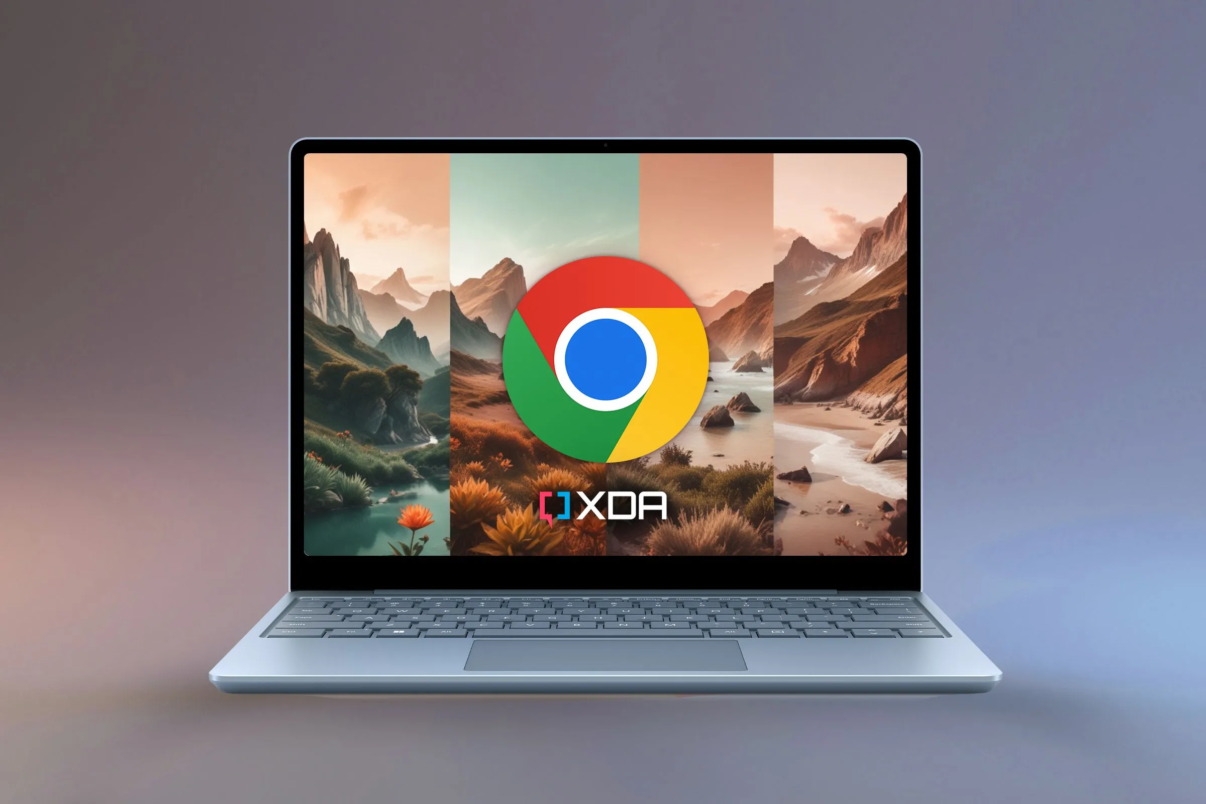 Laptop hiển thị biểu tượng Google Chrome và AI, liên quan đến tương lai trình duyệt giữa các vụ kiện chống độc quyền.