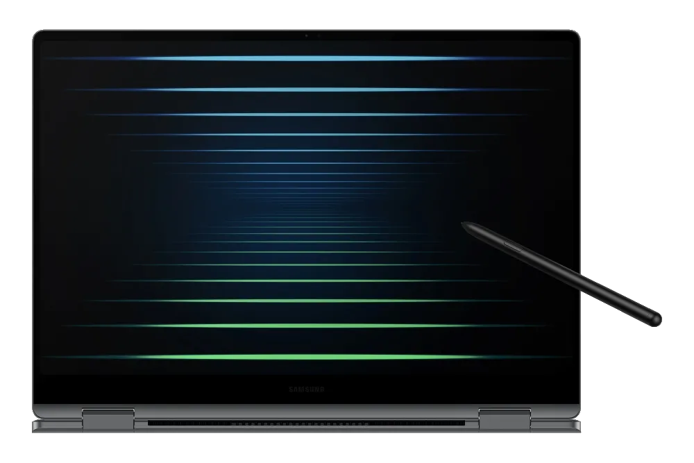 Laptop Samsung Galaxy Book 5 Pro 360 hiển thị chế độ máy tính bảng