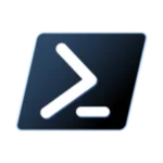 Logo công cụ PowerShell của Microsoft với biểu tượng màu xanh đặc trưng