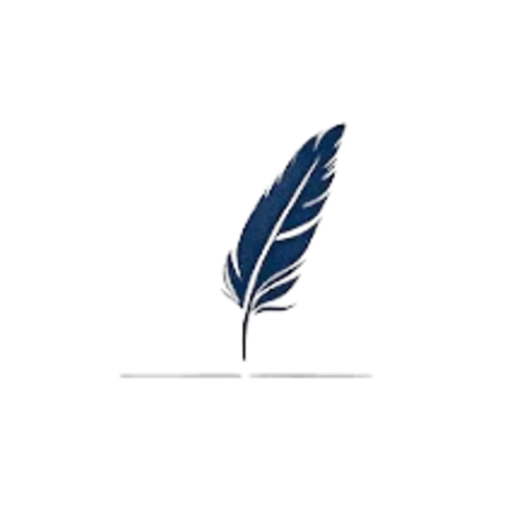 Logo của ứng dụng viết QuillSpace với tên thương hiệu màu xanh nổi bật trên nền trắng, thể hiện sự đơn giản và tinh tế.