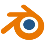Logo phần mềm Blender biểu tượng cho thiết kế 3D và đồ họa
