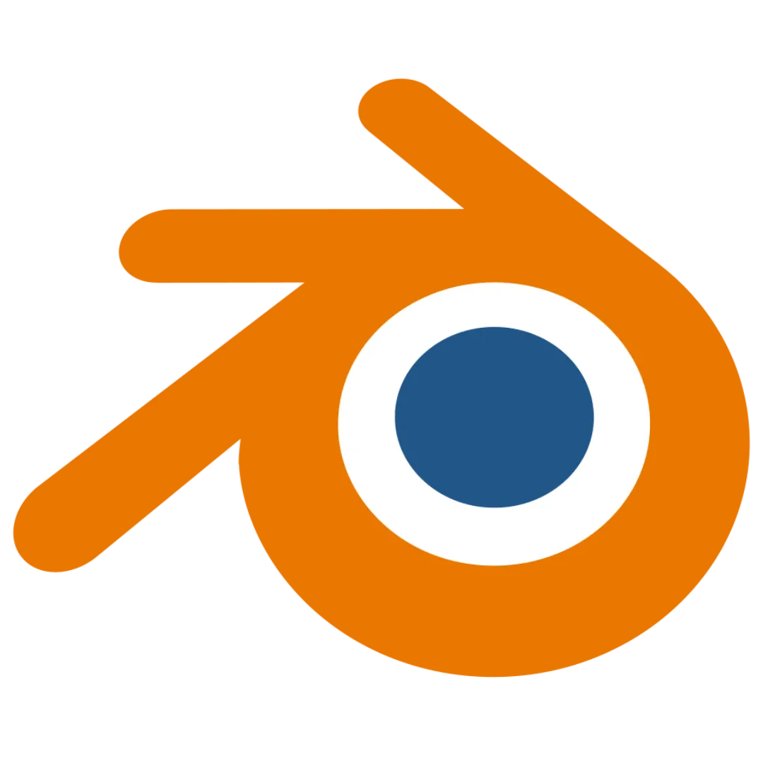 Logo phần mềm Blender biểu tượng cho thiết kế 3D và đồ họa