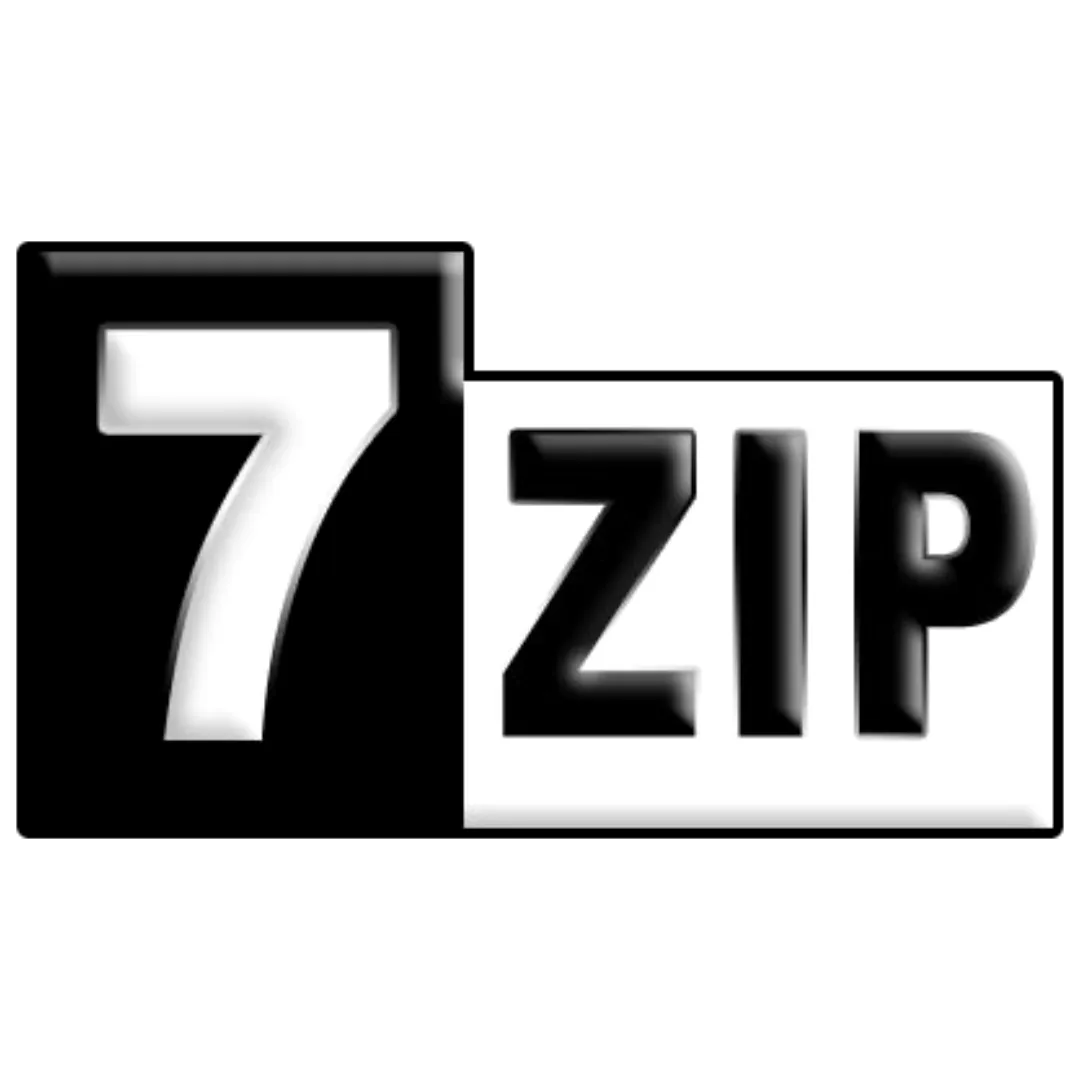 Logo phần mềm nén và giải nén tệp 7-Zip, biểu tượng của công cụ mã nguồn mở hiệu quả