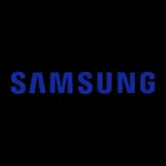 Logo Samsung màu xanh trên nền trong suốt, biểu tượng của dòng Galaxy S25 Edge sắp ra mắt với nhiều ưu đãi hấp dẫn.
