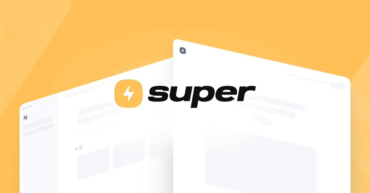 Logo Super.so, công cụ biến trang Notion thành trang web
