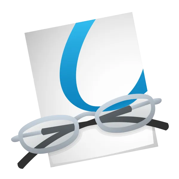 Logo ứng dụng Okular, phần mềm mã nguồn mở thay thế Preview trên macOS