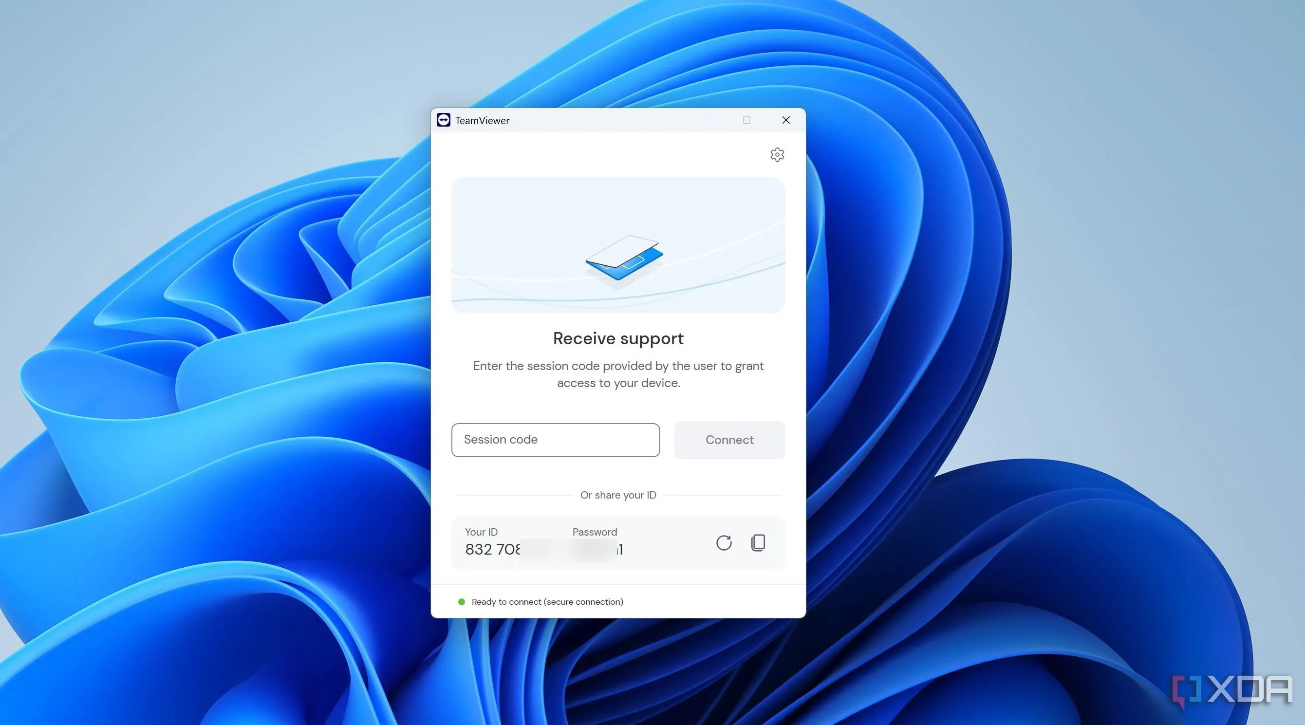 Màn hình chính của TeamViewer trong quá trình điều khiển từ xa, minh họa giao diện phần mềm khi đang hoạt động, có thể gặp tình trạng giật lag.