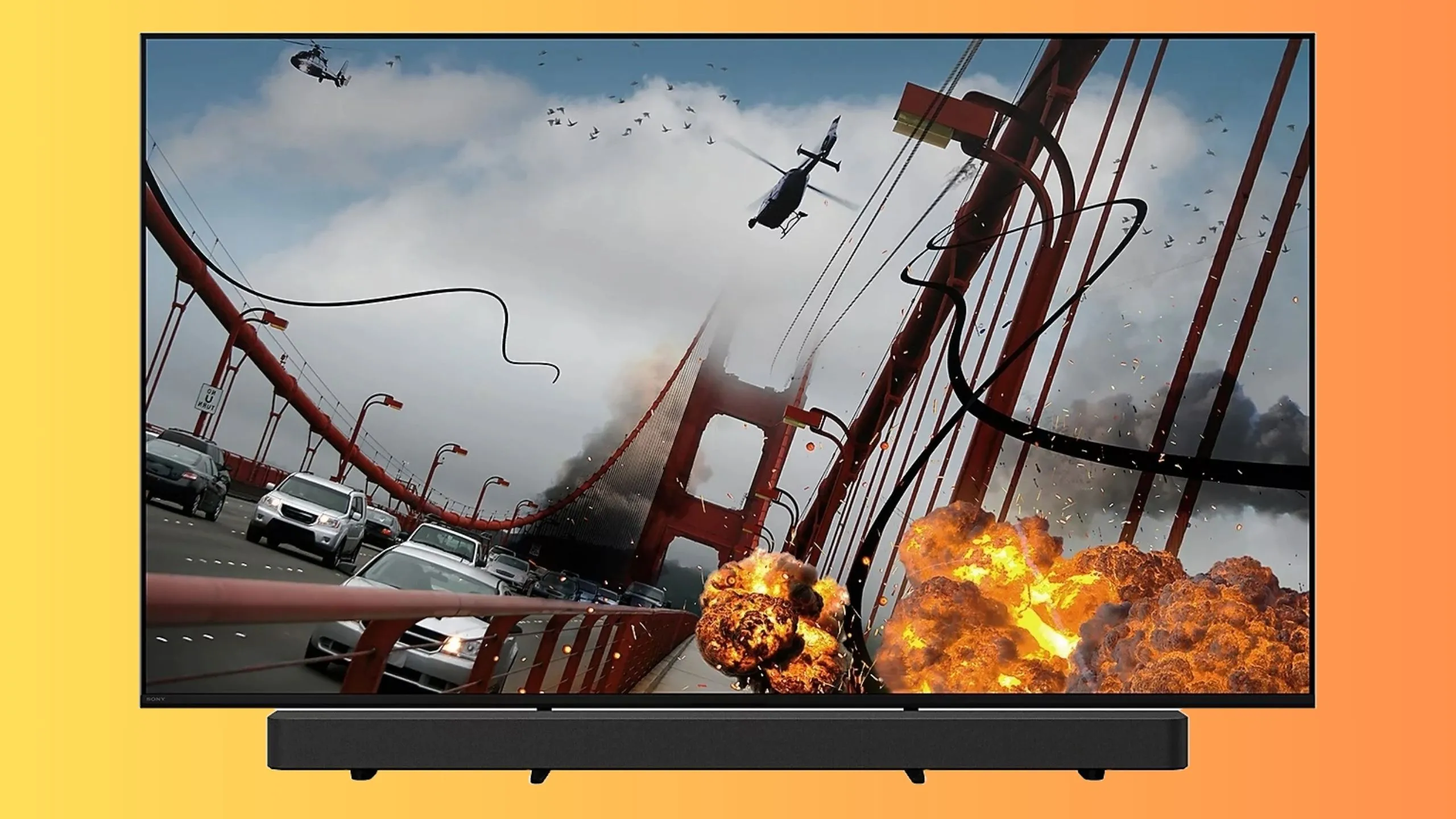 Màn hình Sony BRAVIA 7 QLED hiển thị nội dung giải trí và game ấn tượng