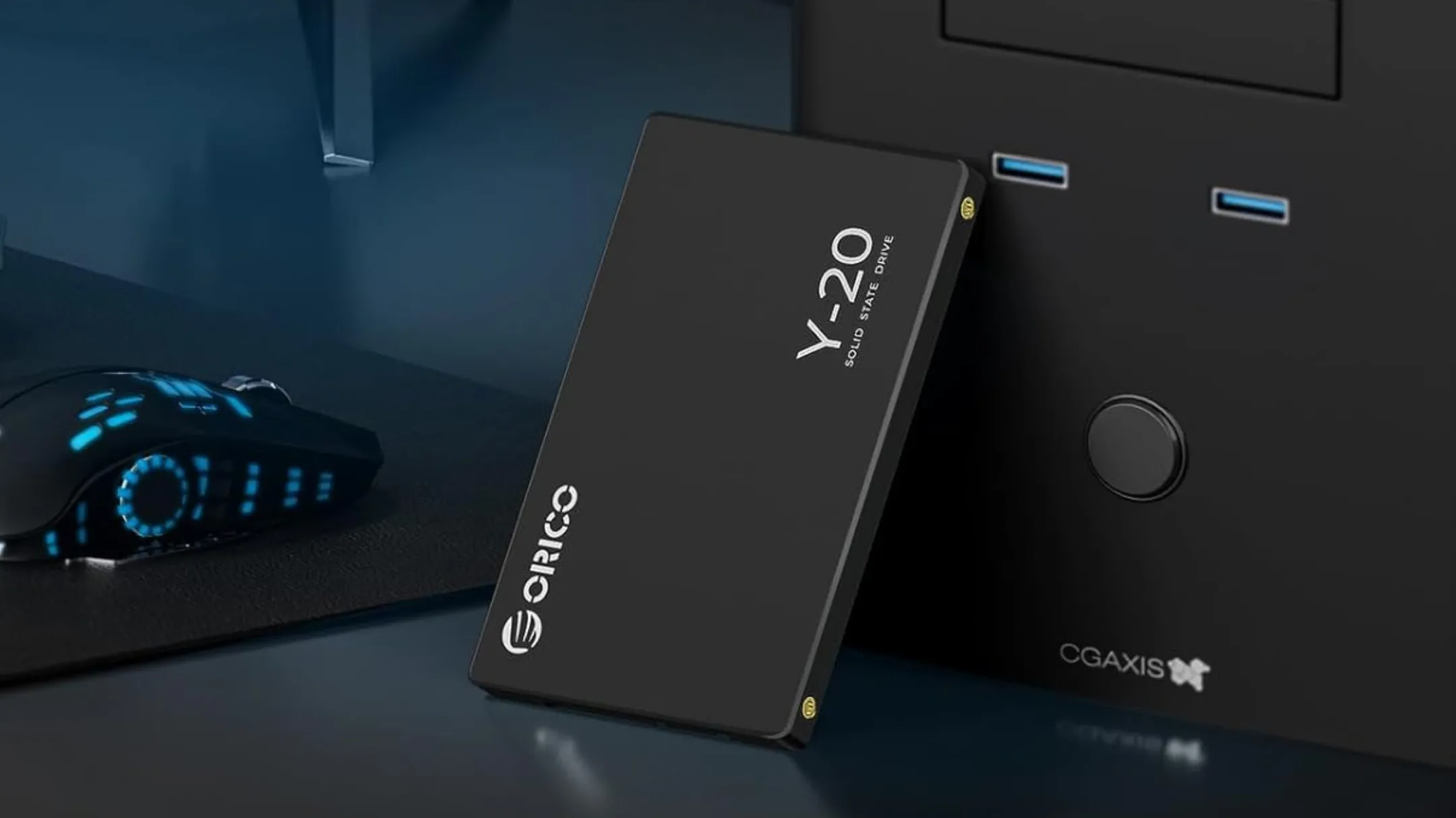 Mặt trước của ổ cứng SSD ORICO 128GB SATA 2.5 inch với thiết kế tối giản