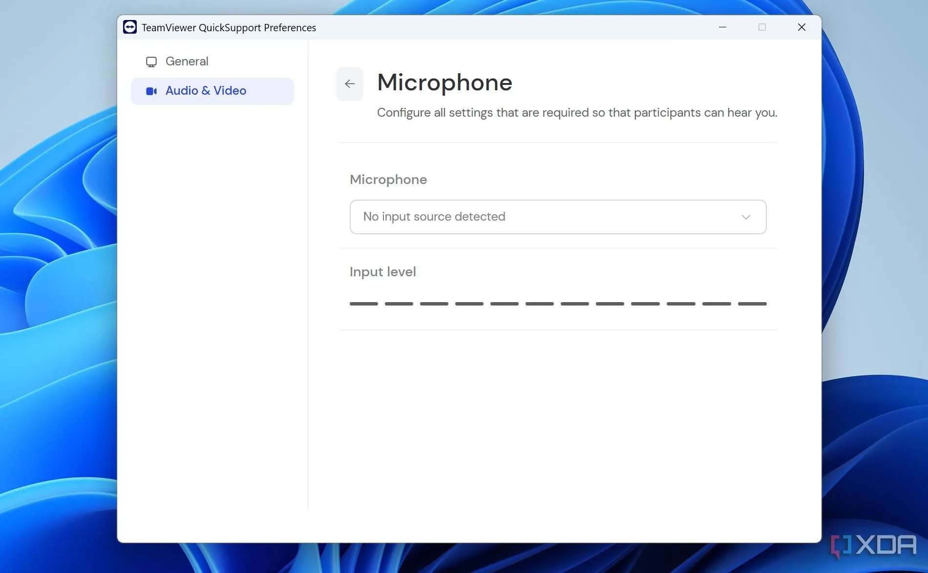 Menu cài đặt micro của TeamViewer, minh họa các tùy chọn giao tiếp từ xa, tuy nhiên việc sử dụng thường xuyên có thể bị hiểu nhầm là mục đích thương mại.