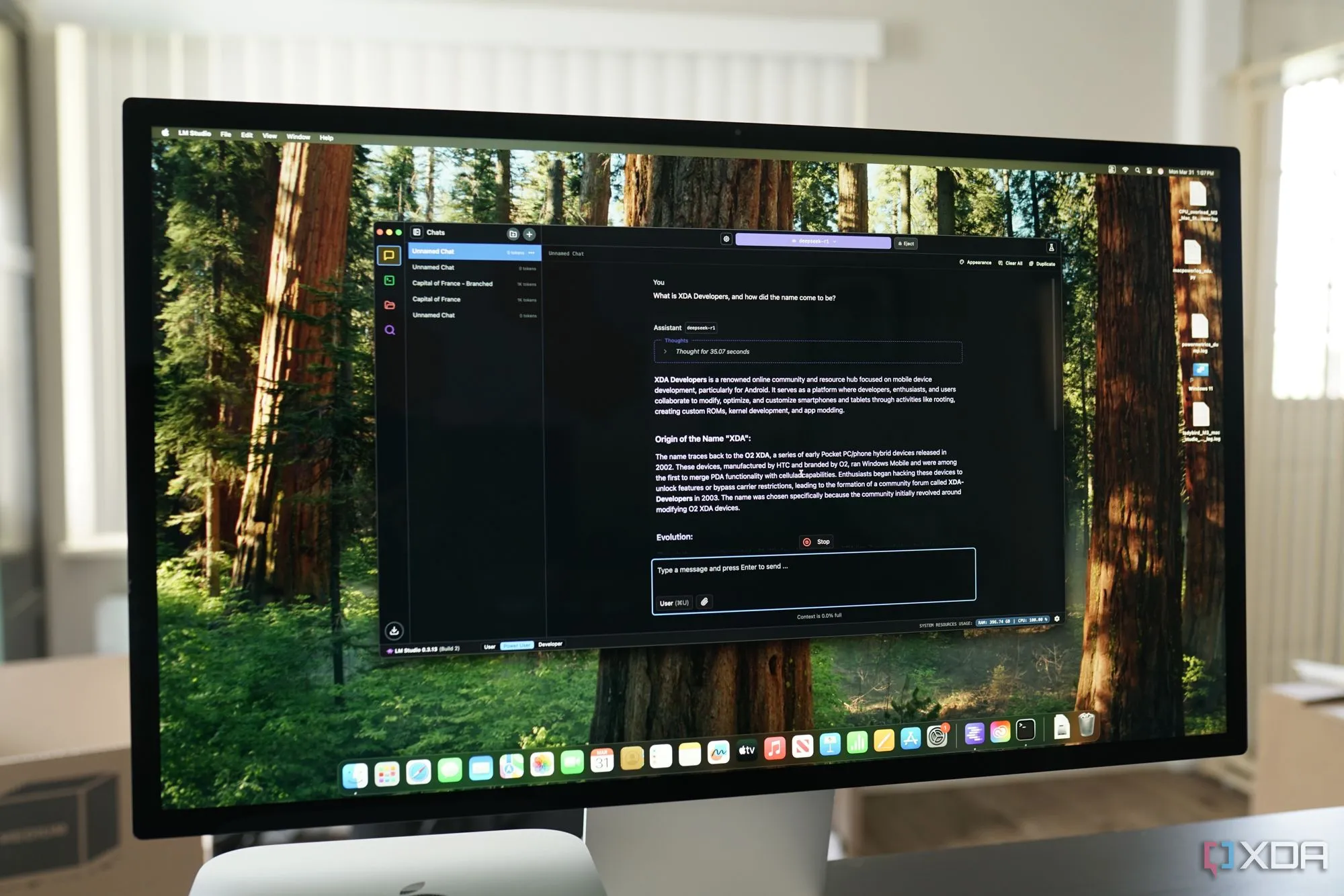 Mô hình ngôn ngữ lớn DeepSeek đang chạy cục bộ trên Mac Studio M3 Ultra
