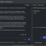 Mô phỏng giao diện chế độ tương tác (Interactive Mode) của NotebookLM, nơi người dùng có thể tham gia trò chuyện với host AI trong Audio Overview.