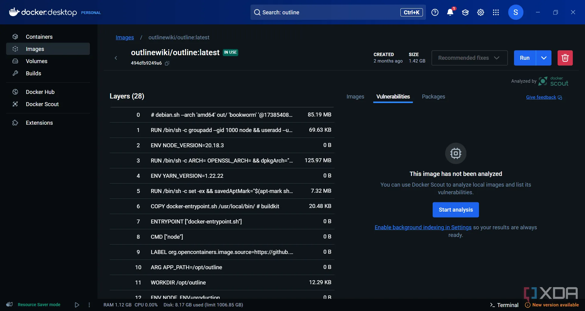 Môi trường Outline tự lưu trữ được triển khai dễ dàng bằng Docker