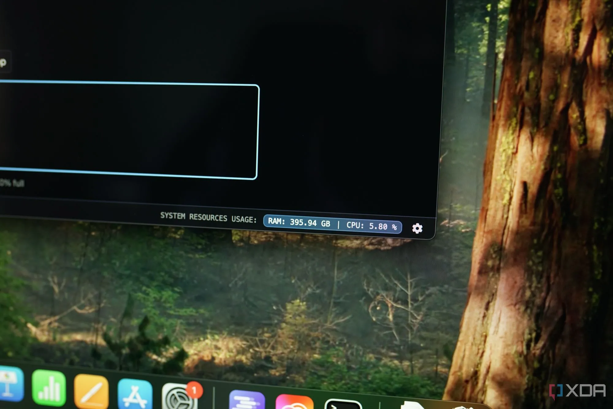 Mức sử dụng tài nguyên khi Mac Studio chạy mô hình AI DeepSeek