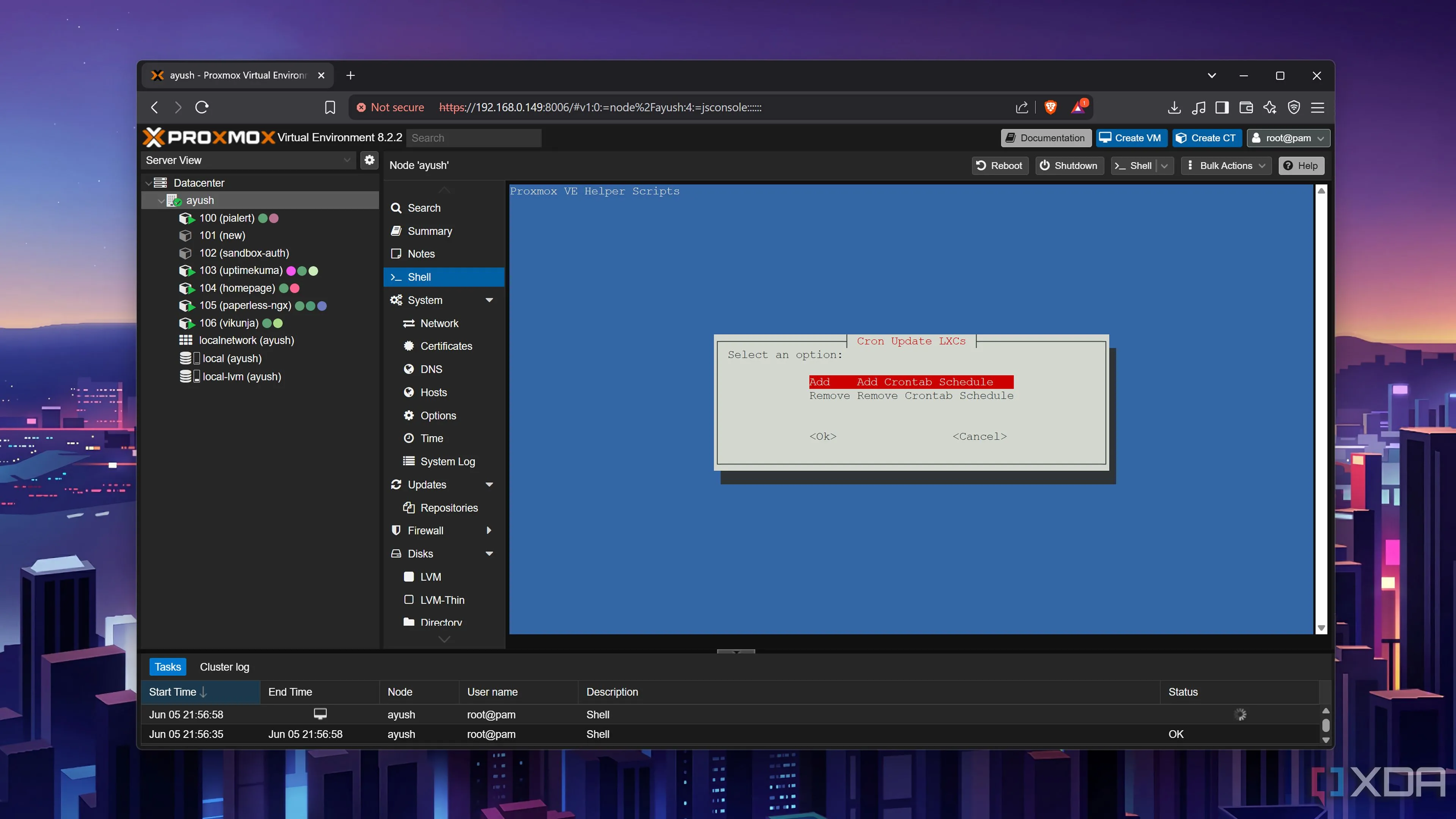 Script Proxmox VE Cron LXC Updater giúp tự động cập nhật container