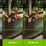 So sánh hiệu quả công nghệ DLSS 2, DLSS 3 và DLSS 4 trên card đồ họa Nvidia RTX, làm nổi bật khả năng tái tạo khung hình của Multi-Frame Generation (MFG).