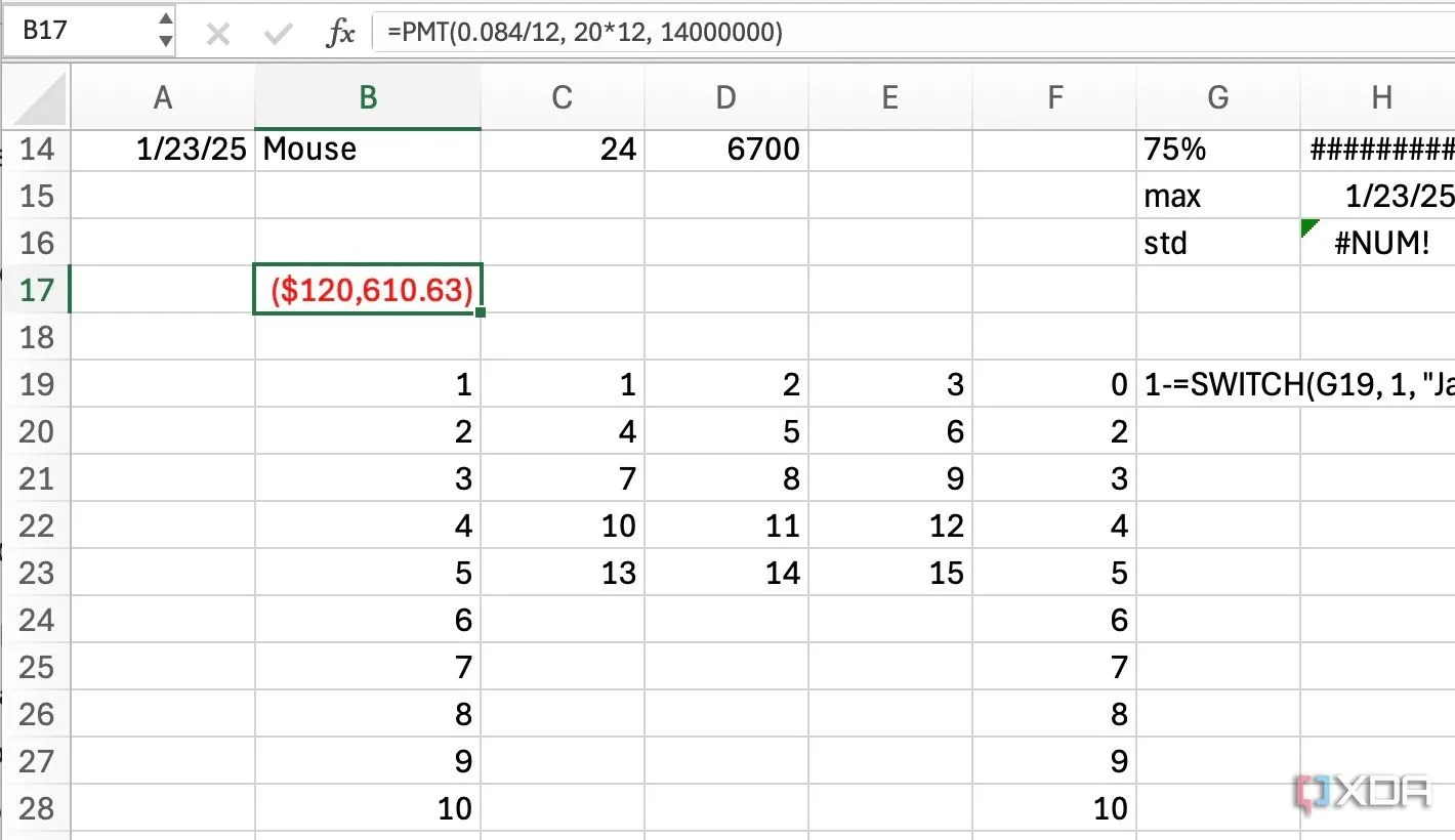 Sử dụng hàm PMT trong Excel để tính toán khoản thanh toán hàng tháng cho các khoản vay thế chấp