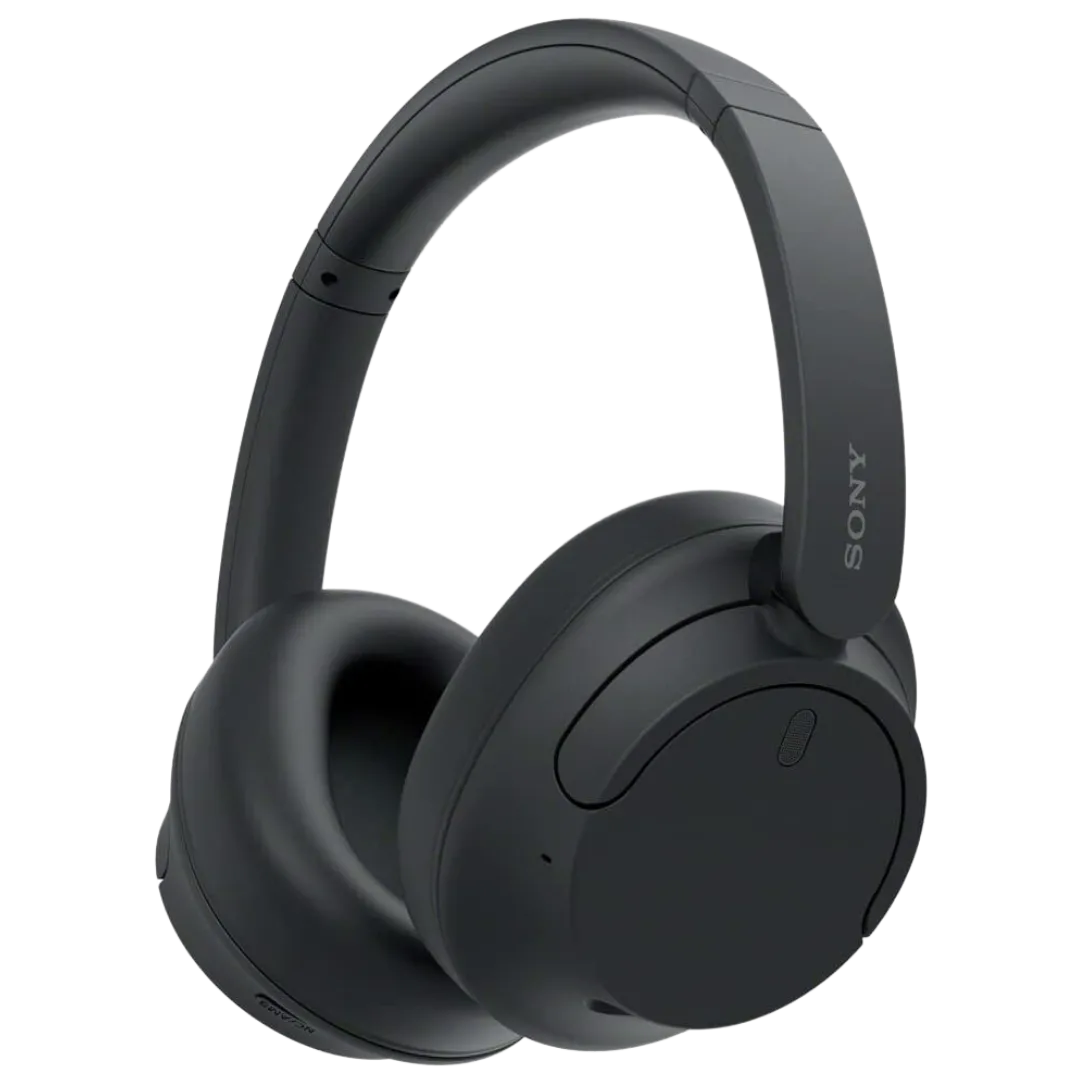 Tai nghe Sony WH-CH720N màu đen nhìn từ góc nghiêng, thiết kế tiện dụng