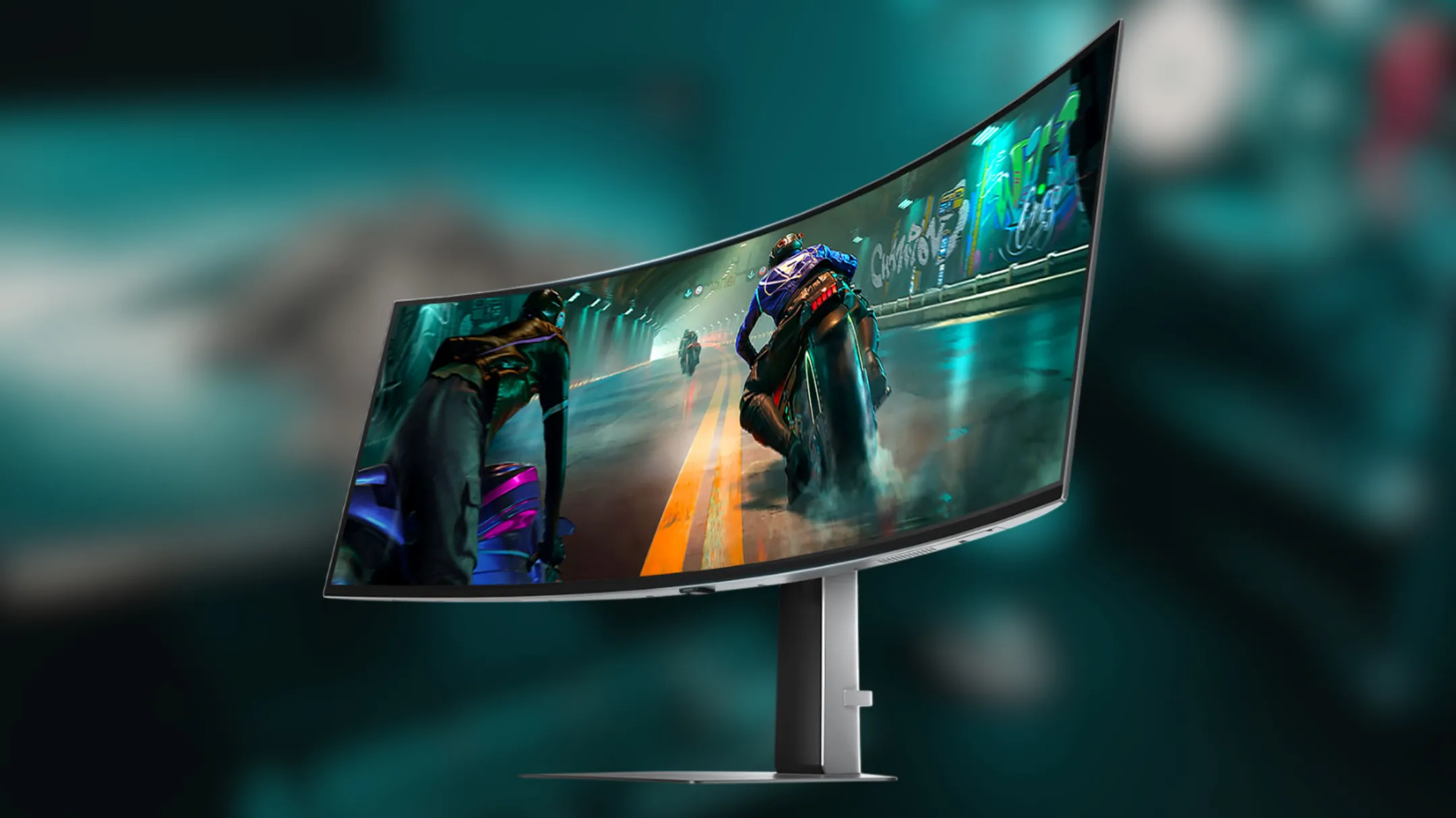Thiết kế cong ấn tượng của màn hình Samsung Odyssey OLED G9 49 inch từ góc nhìn cận cảnh