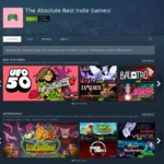 Thư viện game Steam với các trò chơi indie được tùy chỉnh sắp xếp trực quan