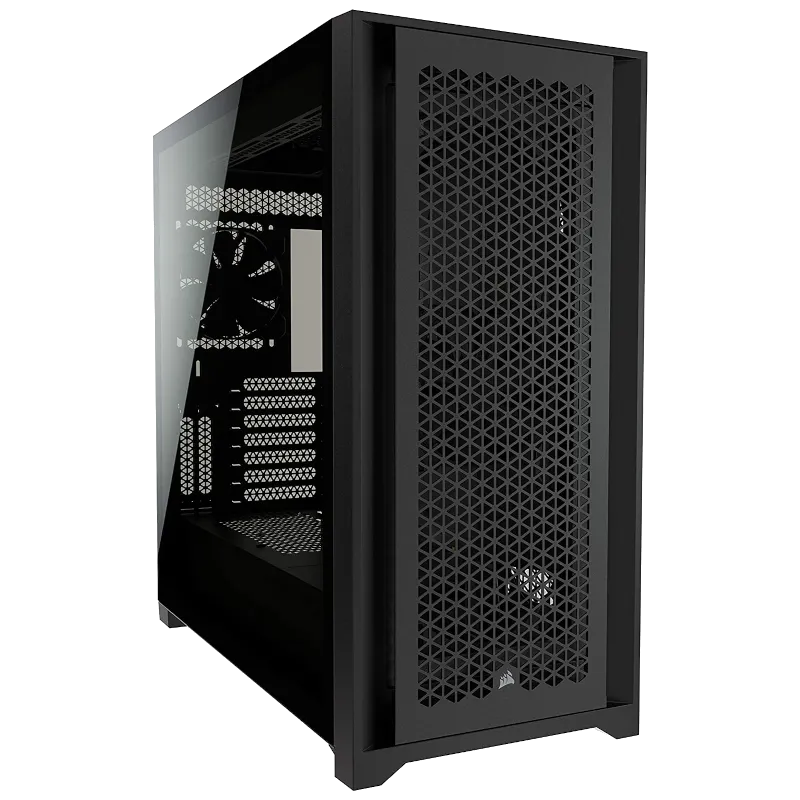 Thùng máy Corsair 5000D Airflow với thiết kế lưới phía trước, tối ưu luồng khí cho hệ thống PC