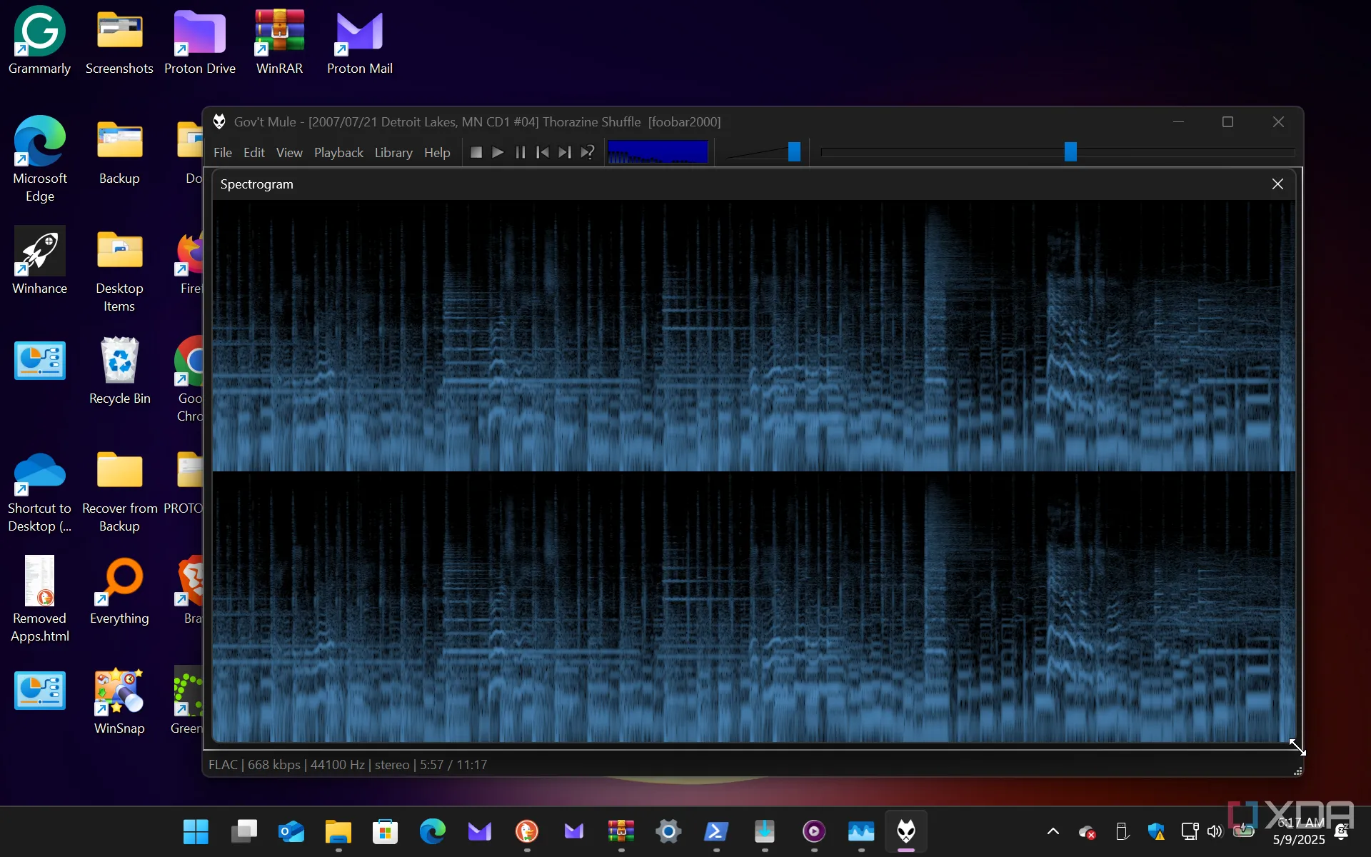 Tính năng trực quan hóa âm thanh (visualization) độc đáo của Foobar2000