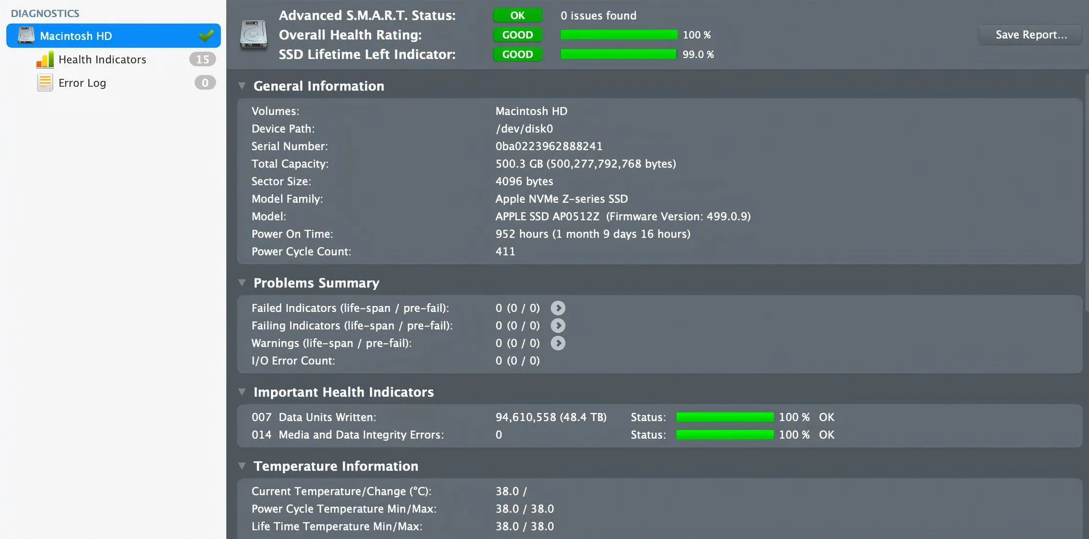 Trạng thái S.M.A.R.T của ổ cứng trên Mac và Windows