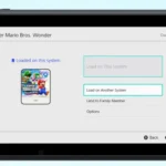 Tùy chọn 'Lend to Family Member' (Cho mượn thành viên gia đình) trên màn hình Nintendo Switch để chia sẻ Virtual Game Cards