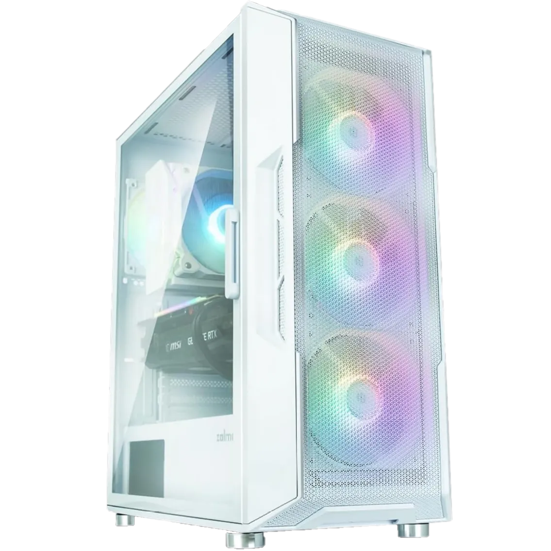 Vỏ case Zalman i3 Neo màu trắng với quạt RGB tích hợp